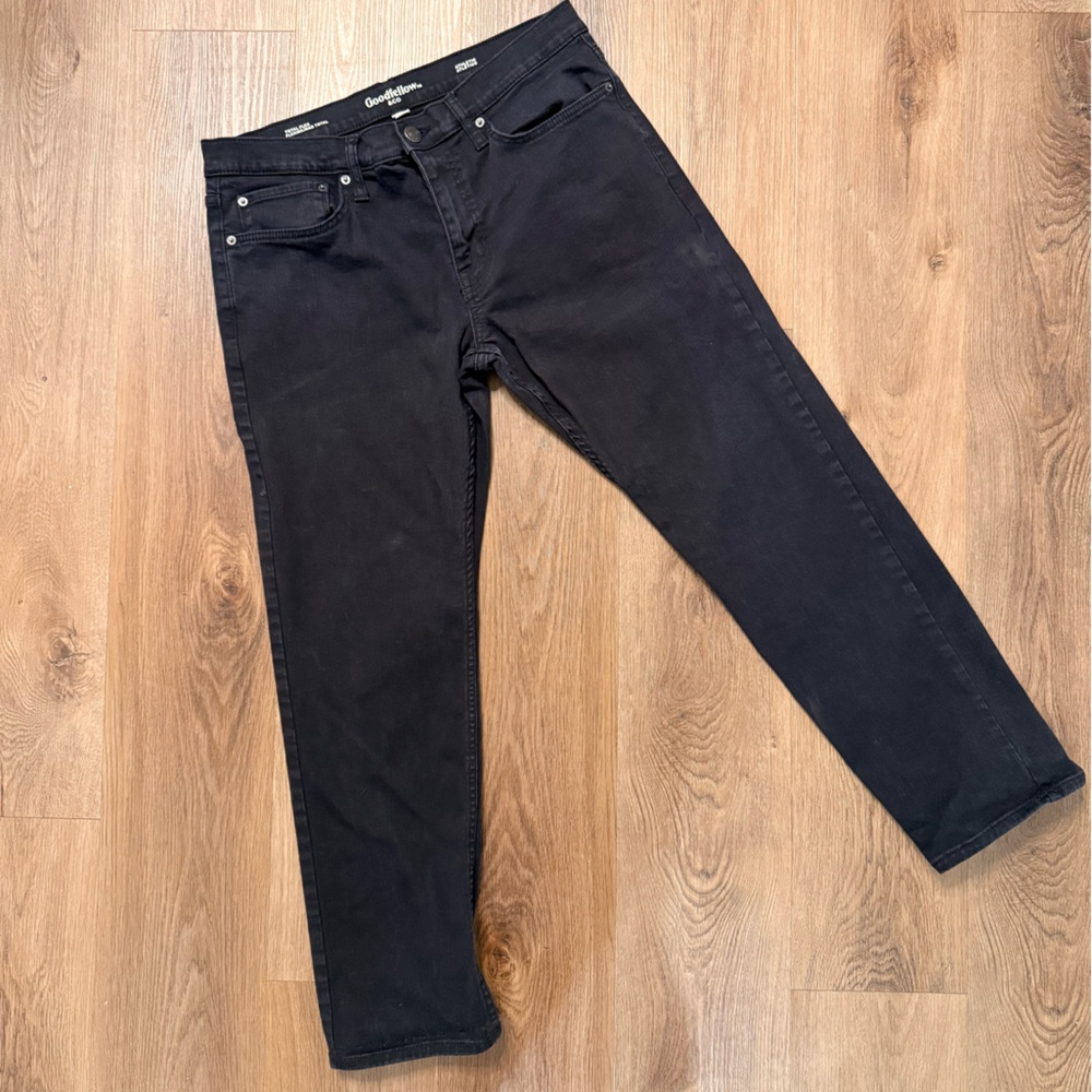 Athletic Fit Jeans Black Size 34x30